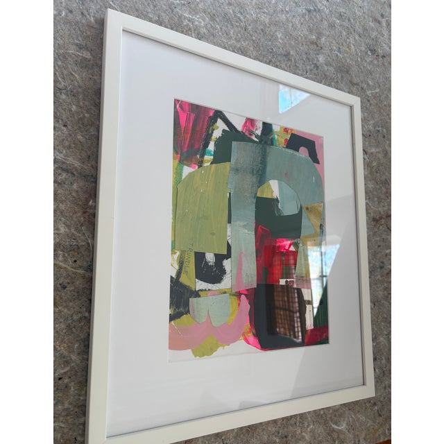 Abstract Sarah Trundle, Contemporary Abstract Mixed Media Collage, "Freeze Frame" For Sale - Image 3 of 3