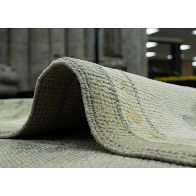 Gray Turkish Oushak Rug 5'2" x 6'3" #17585 For Sale - Image 8 of 8