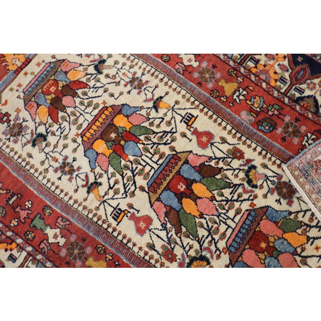 1940s Persian Bakhtiari Rug - 4'6" x 6'5" For Sale - Image 4 of 18