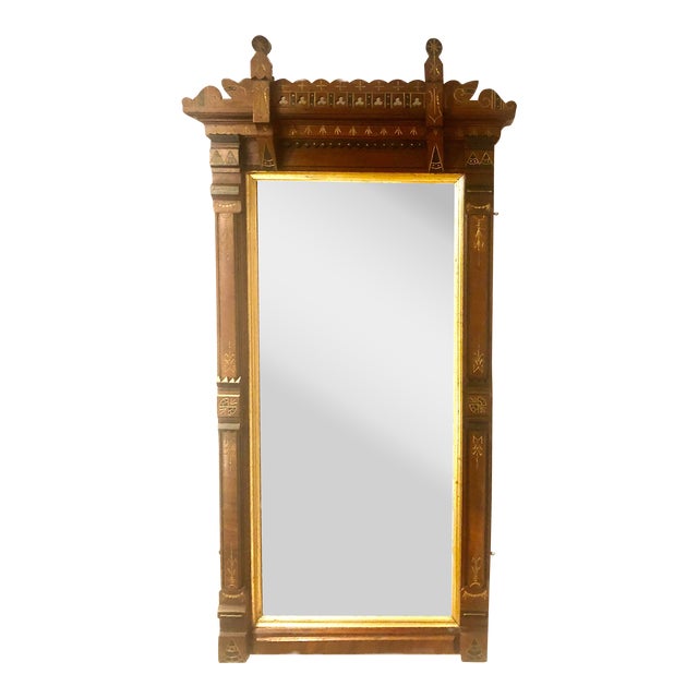 Late 19th Century Victorian Eastlake Mantle Mirror For Sale