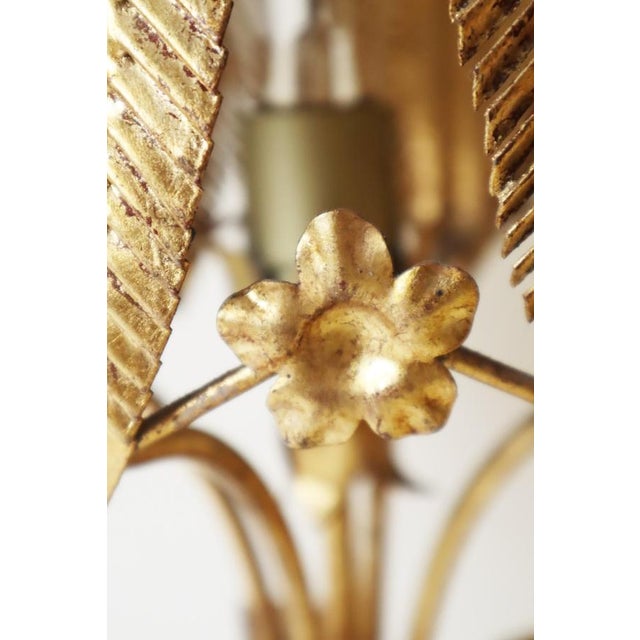 Metal Hollywood Regency Gilt Palm Tree Table Lamp by Hans Kögl, 1970s For Sale - Image 7 of 11