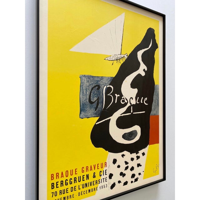 アート・デザイン・音楽 BRAQUE LITHOGRAPHE Georges Braque Vintage 1953 Mid Century Modernist Mourlot