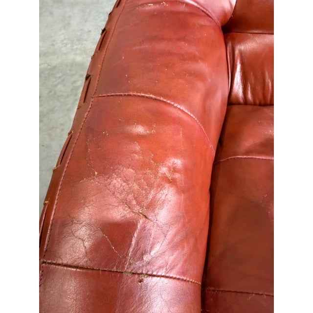 1970s Brazilian Modernist Leather Lounge Chair Pair With Ottoman Attrb Jean Gillon for Probel For Sale - Image 12 of 12
