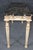 Louis XVI Style Distressed Painted and Gilt Marble Top Console Table For Sale In Philadelphia - Image 6 of 13