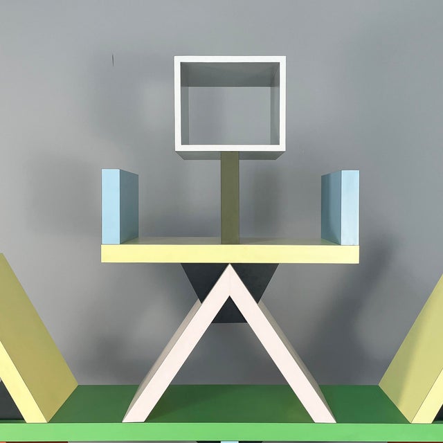1980s Italian Modern Laminate Carlton Bookcase by Ettore Sottsass for Memphis, 1981 For Sale - Image 5 of 18