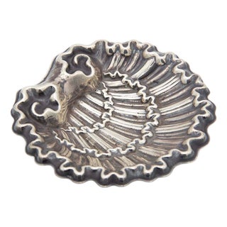 Silver Shell Catchall with Reliefs For Sale