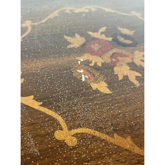 Vintage Italian Round Table with Drawer, 1980s For Sale - Image 3 of 8