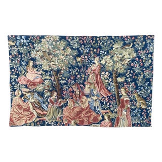 Vintage Aubusson Style Jaquar Tapestry For Sale