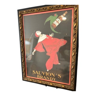 Vintage Art Deco Poster for Sauvion's Brandy by Joseph Stall For Sale