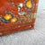 Red Vintage Chinese Red Hand Painted Armoire/Caninet For Sale - Image 8 of 11