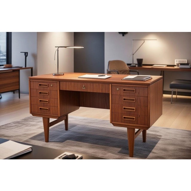 Vintage Danish Teak Desk, 1960s For Sale - Image 16 of 16