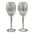 Vintage Mikasa Arctic Lights Crystal Wine Glasses, Set of 2 For Sale