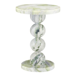 Currey & Company Turner Green Onyx Accent Table For Sale