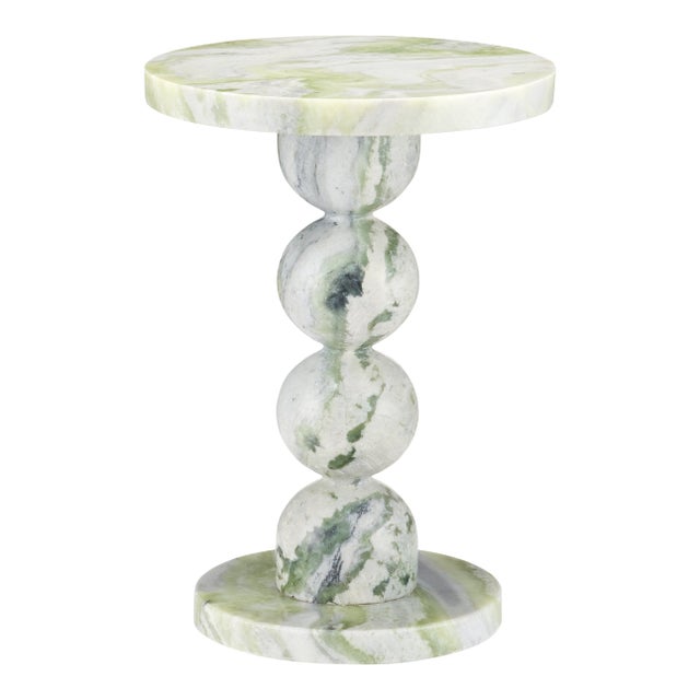 Currey & Company Turner Green Onyx Accent Table For Sale