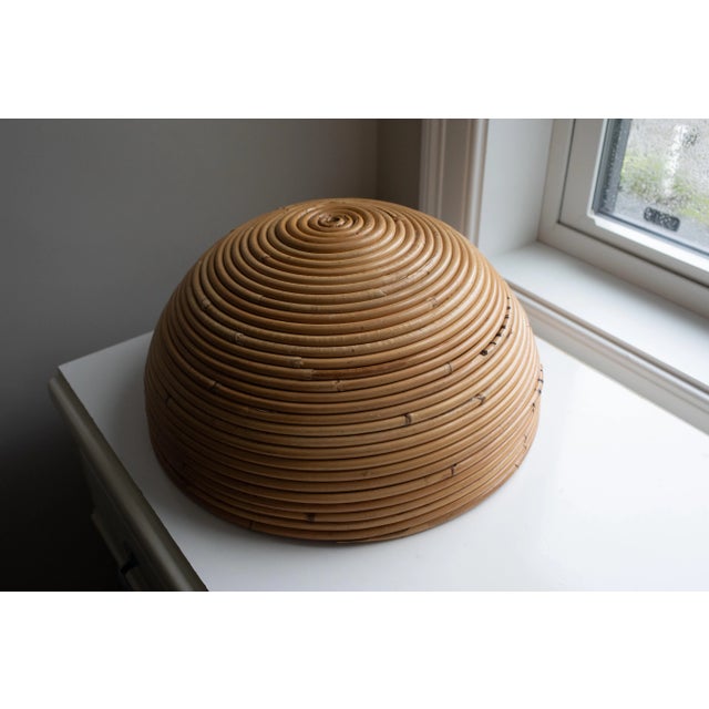 Beautiful vintage Gabriella Crespi style pencil reed bowl. Can be used as a planter (I would recommend a liner so you...