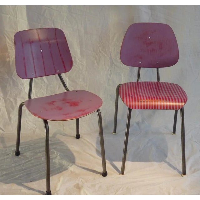 Set of Steel Tube Chairs For Sale - Image 6 of 6
