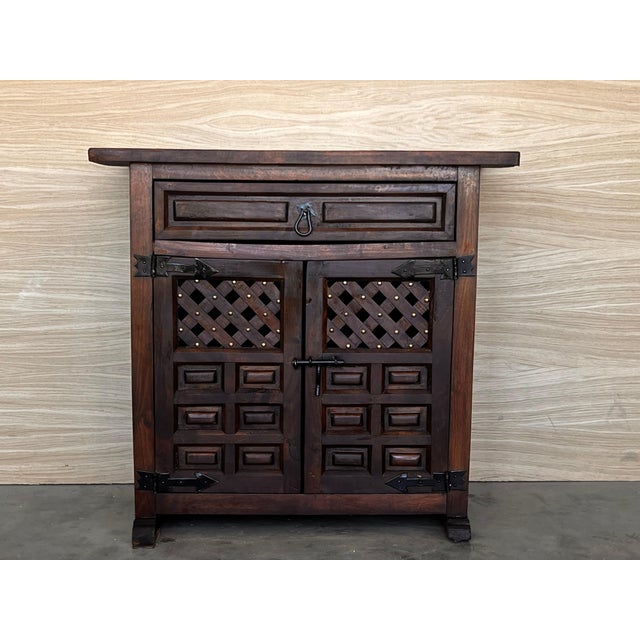 Spanish Carved Walnut Chest of Drawers, Nightstands or Narrow Console, 1920s For Sale - Image 16 of 18