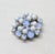 Mid-Century Modern Vintage 1960s Verified Delizza & Elster Rhodium Plated Blue Givre Rhinestone & Dangles Brooch For Sale - Image 3 of 7