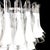 1980s Vintage Clear and Milky White Murano Glass and Crystal Petals Chandelier, Italy, 1981 For Sale - Image 5 of 14