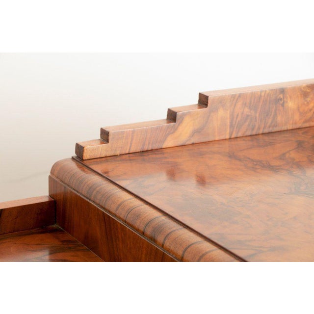 Wood Large Art Deco Figured Walnut Sideboard For Sale - Image 7 of 14