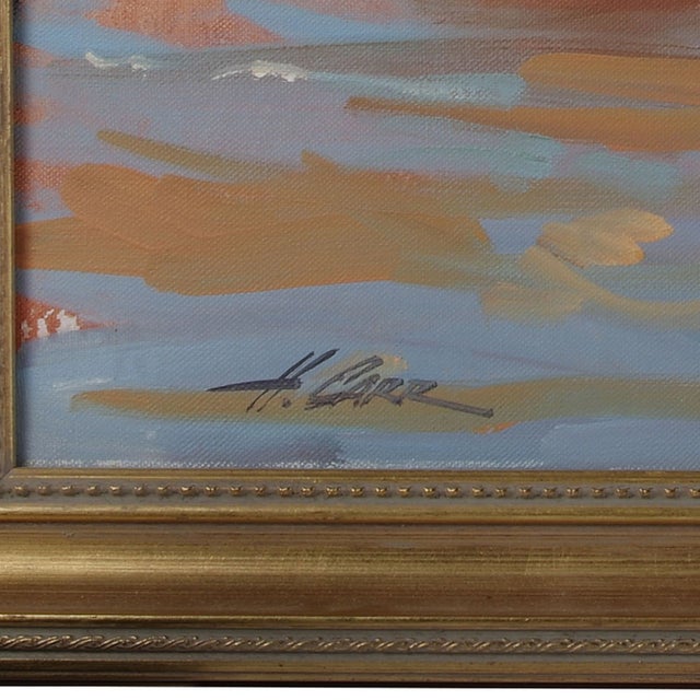 Vintage Howard Carr Herding Cattle With Child Oil Painting For Sale - Image 4 of 5