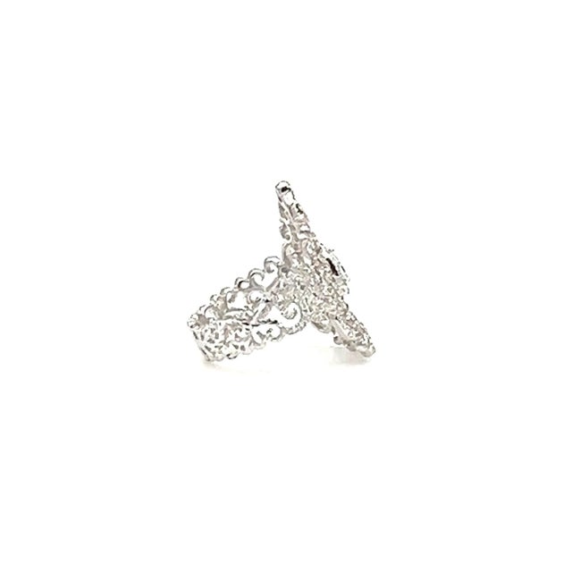1.22 Ct Pear Diamond Ring Size 6 For Sale - Image 4 of 6