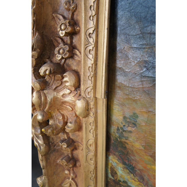 Meditation After William Adolphe Bouguereau Oil on Canvas Seated Young Girl 48" For Sale - Image 12 of 12