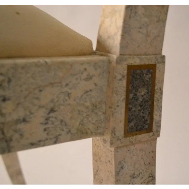 Hollywood Regency Tessellated Stone Asia Modern Chairs - a Pair For Sale - Image 3 of 11