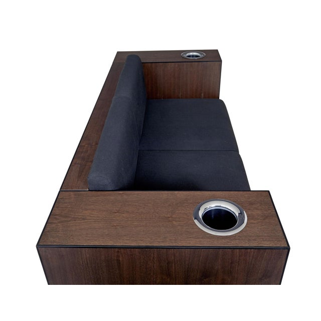 Walnut Sofa with Kaelo Wine Coolers For Sale - Image 9 of 14