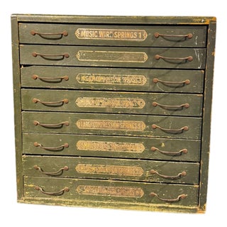 Vintage Music String Cabinet For Sale