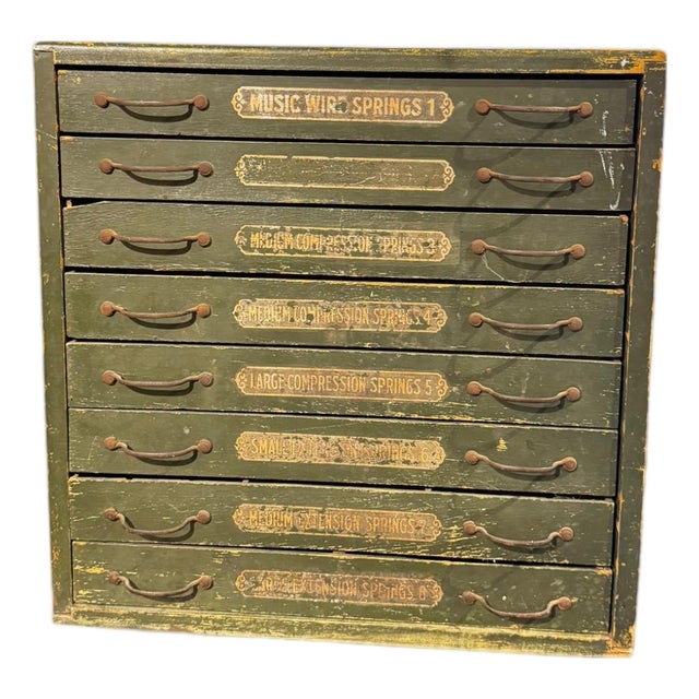 Vintage Music String Cabinet For Sale