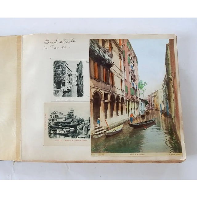 Antique circa 1900 Grand Tour photo album. Italy, Venice, Grand Canal, Pompei, Capri, amsterdam, The Hague, Brussels....