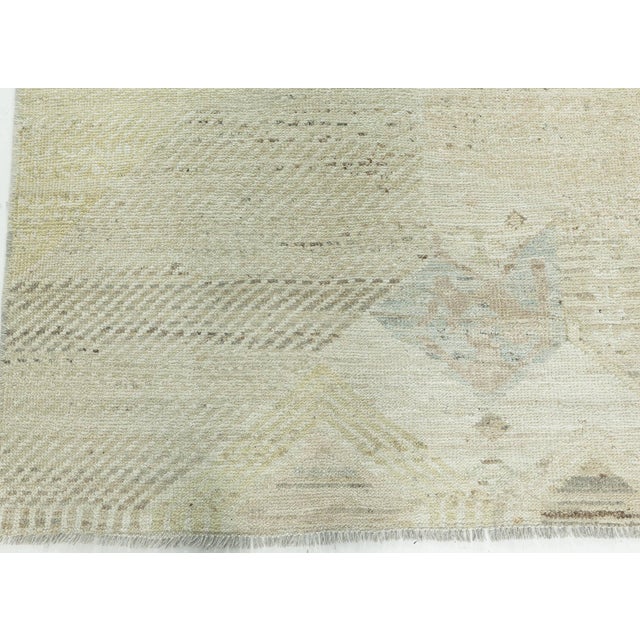 Early 21st Century Pastel Geometry: Modern Textural Hand-Knotted Wool Rug by Doris Leslie Blau For Sale - Image 5 of 7
