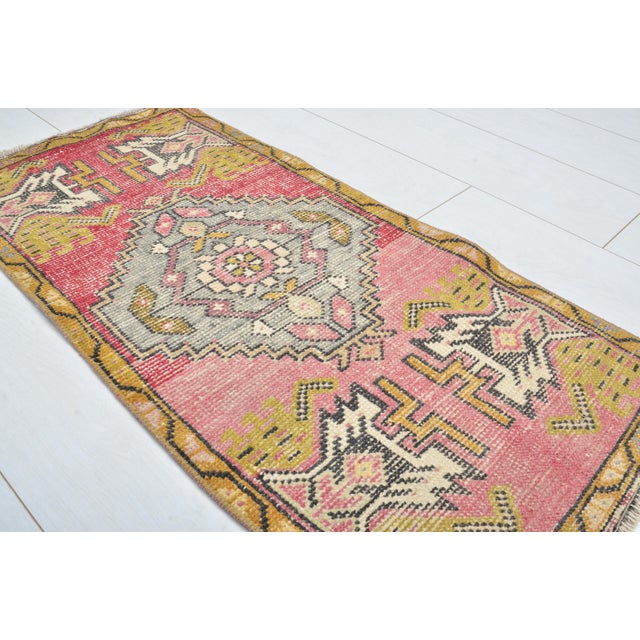 Mid 20th Century Faded Oushak Turkish Carpet For Sale - Image 4 of 5