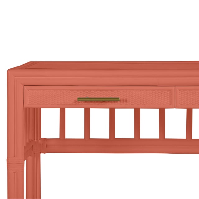 David Francis David Francis Furniture for Chairish Colony Desk, Baked Terra Cotta For Sale - Image 4 of 4