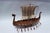 Hand-Carved Viking Longship Model - Nautical Statement Decor for Coastal & Modern Interiors For Sale - Image 10 of 15