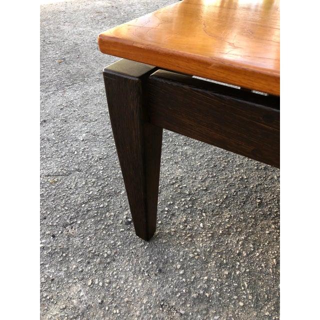 Brown Vintage Mid Century Modern Custom Crafted Coffee Table For Sale - Image 8 of 13