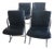 Chairs in Steel and Black Leather, 1970s, Set of 4 For Sale
