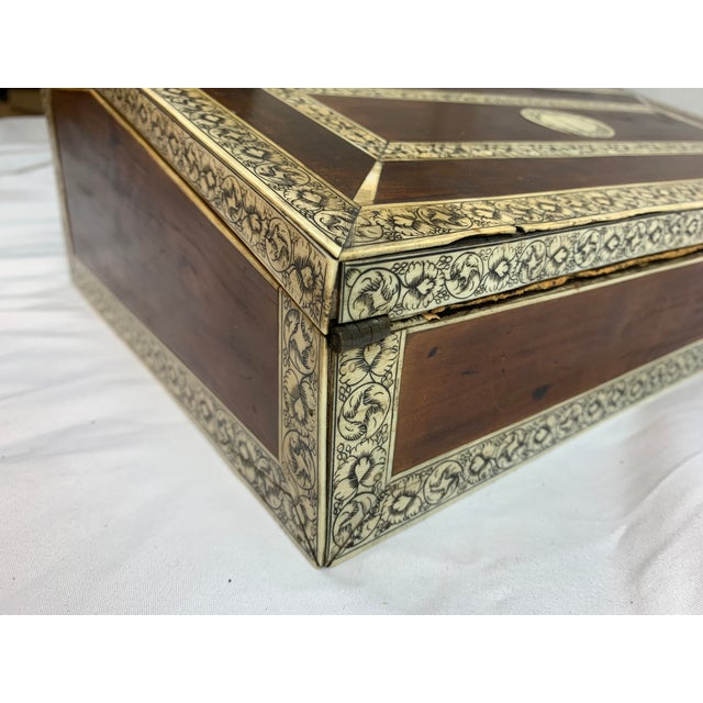 Late 19th Century Antique Campaign Lap Desk For Sale - Image 10 of 12