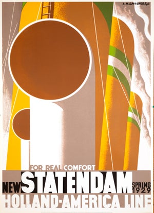 A.m. Cassandre – Statendam 1995 Bibliothèque Nationale Paris Serigraph