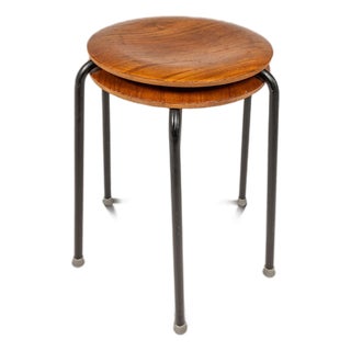 Early Original Danish Modern Model 3170 "Dot" Stool / Nesting Table Attributed to Arne Jacobsen for Fritz Hansen, Demark, C. 1960s For Sale
