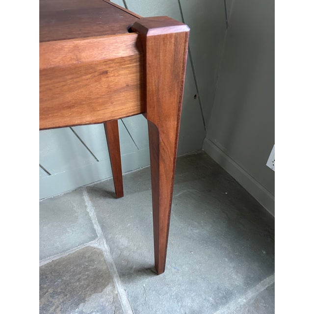 Wood Hand Crafted Fine Figured Black Walnut and Purple Heart Wood Console For Sale - Image 7 of 15