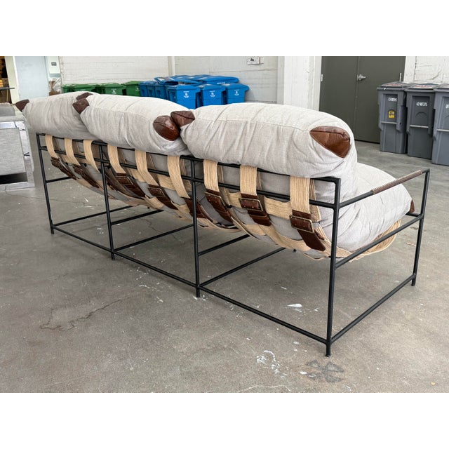 Classic Home Palermo Natural Sofa For Sale - Image 4 of 12