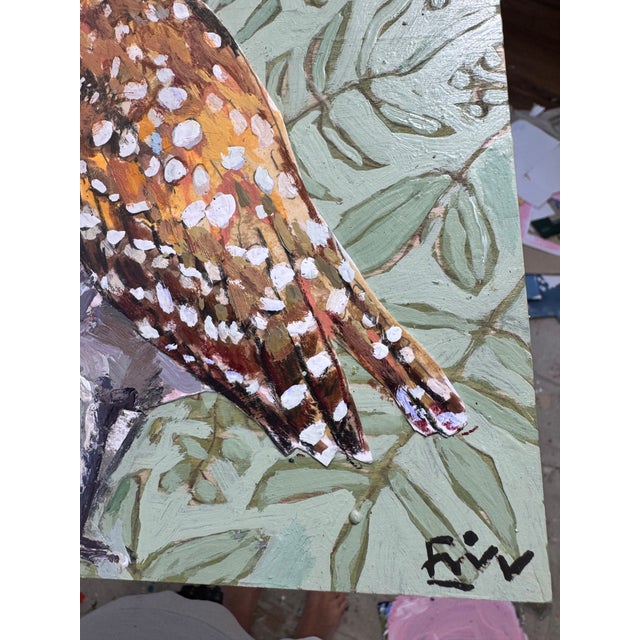 “Woodland Owl” Acrylic Painting For Sale In Atlanta - Image 6 of 8