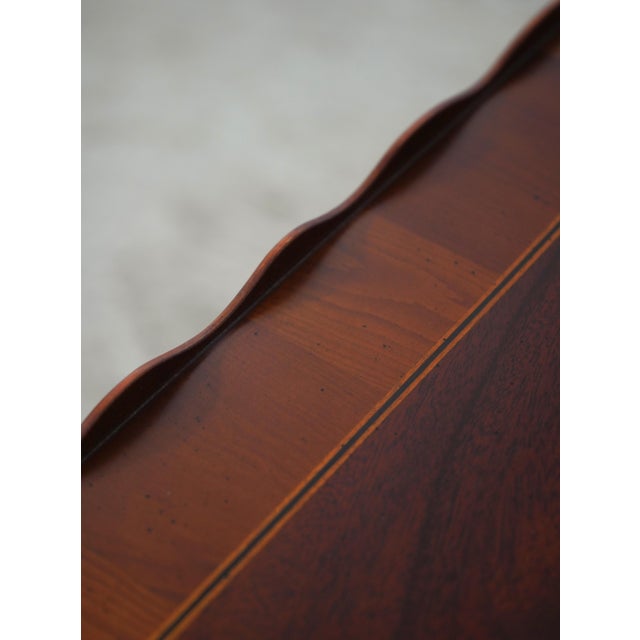 Hekman Flame Mahogany Occasional Tea Table For Sale - Image 13 of 17