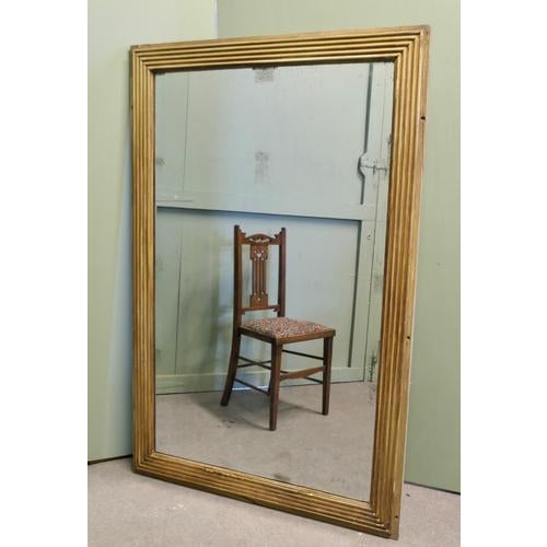 Large Early 19th C Rectangular Mirror Wide Reeded Frame This is a beautiful very old mirror, the mirror Glass is hand made...