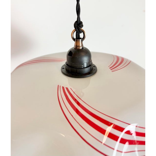 Vintage Glass Ceiling Light, 1970s For Sale - Image 4 of 18