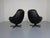 Black Leather Swivel Chair by H. W. Klein for Bramin, Denmark, 1970s For Sale - Image 8 of 13