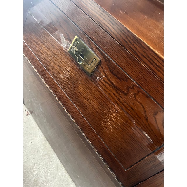 Vintage Hendredon King Headboard With Storage in Campaign Style For Sale - Image 12 of 12