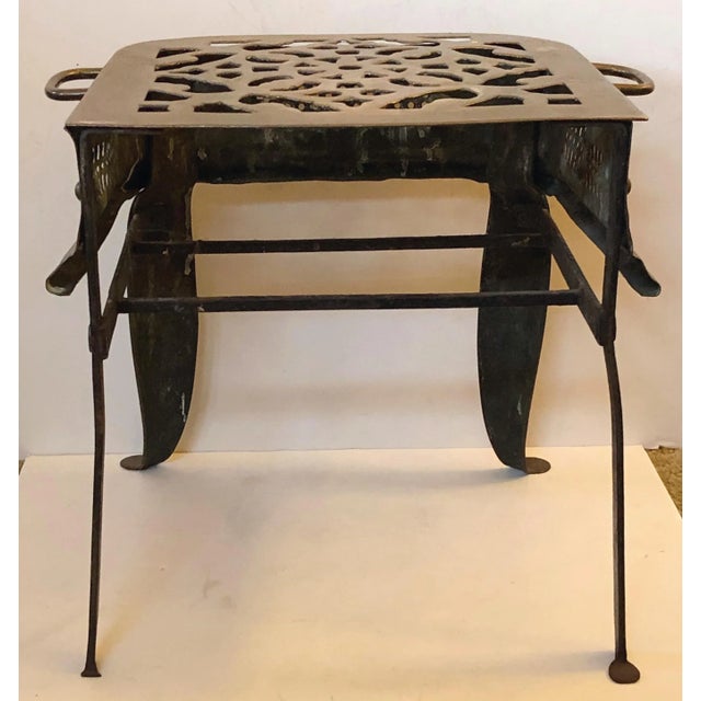 Brass & Iron Footman Trivet/Stool Chairish